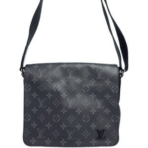 Louis Vuitton Monogram Eclipse Black District NM Shoulder Bag